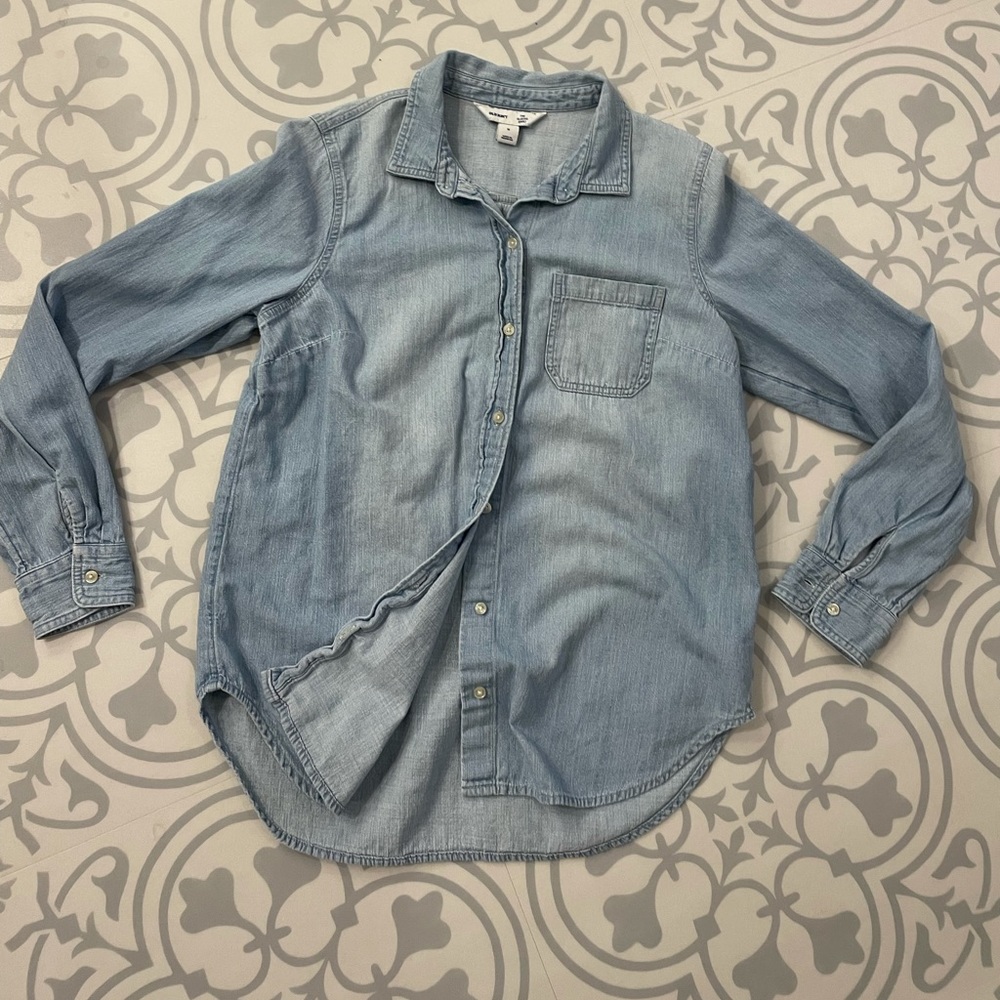 Chambray button up top